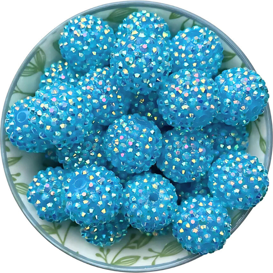 Rhinestone kralen 20mm blauw