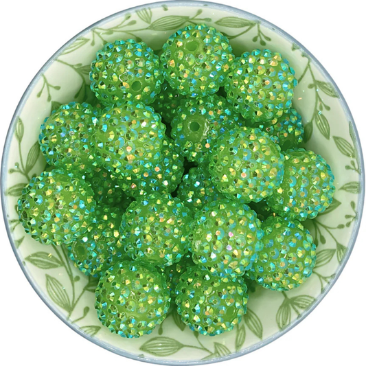 Rhinestone kralen 20mm groen