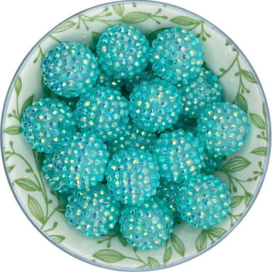 Rhinestone kralen 20mm ice blue