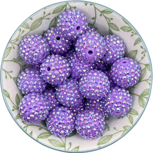 Rhinestone kralen 20mm lila