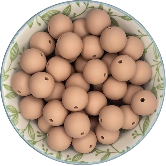 Siliconen kralen 15mm sandstone