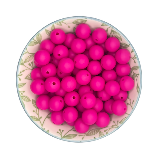 Siliconen Kralen Fuchsia