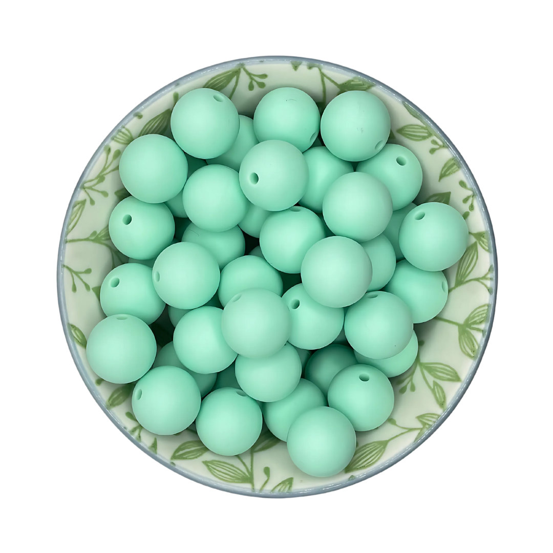 Siliconen kralen 15mm mint