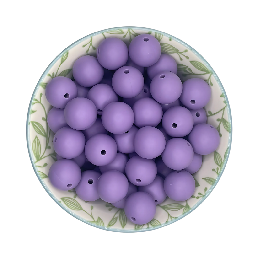 Siliconen kralen 15mm lavendel