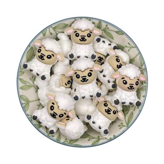 Siliconen figuurkralen Schaap