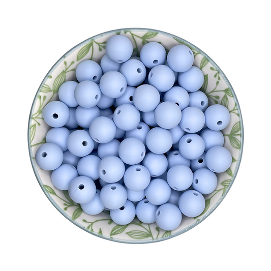 Siliconen Kralen Baby Blauw