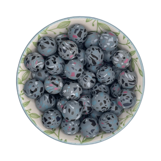 Siliconen Kralen Terrazzo Antra