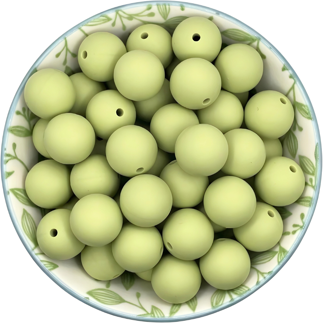 Siliconen Kralen Sage 25st