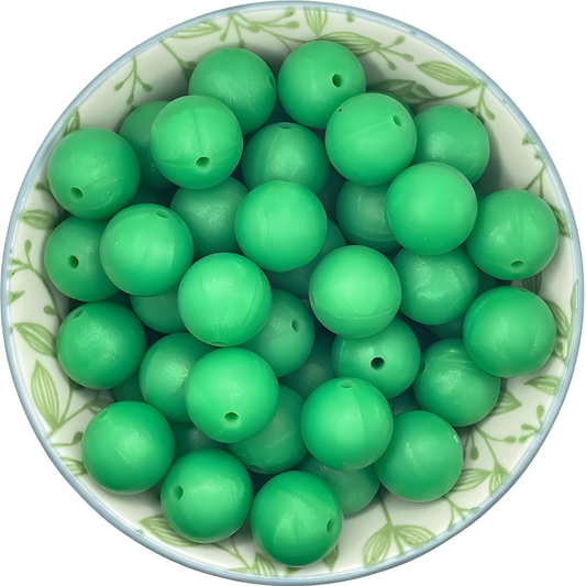 Siliconen kralen 15mm Dark green pearl