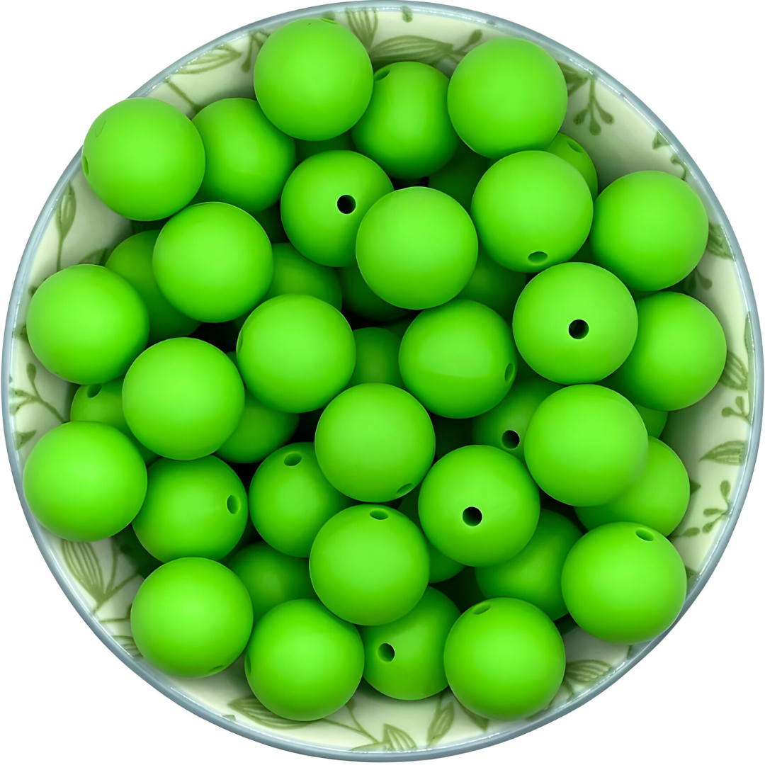 Siliconen kralen 15mm Groen