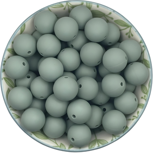 Siliconen kralen 15mm Hazy grijs