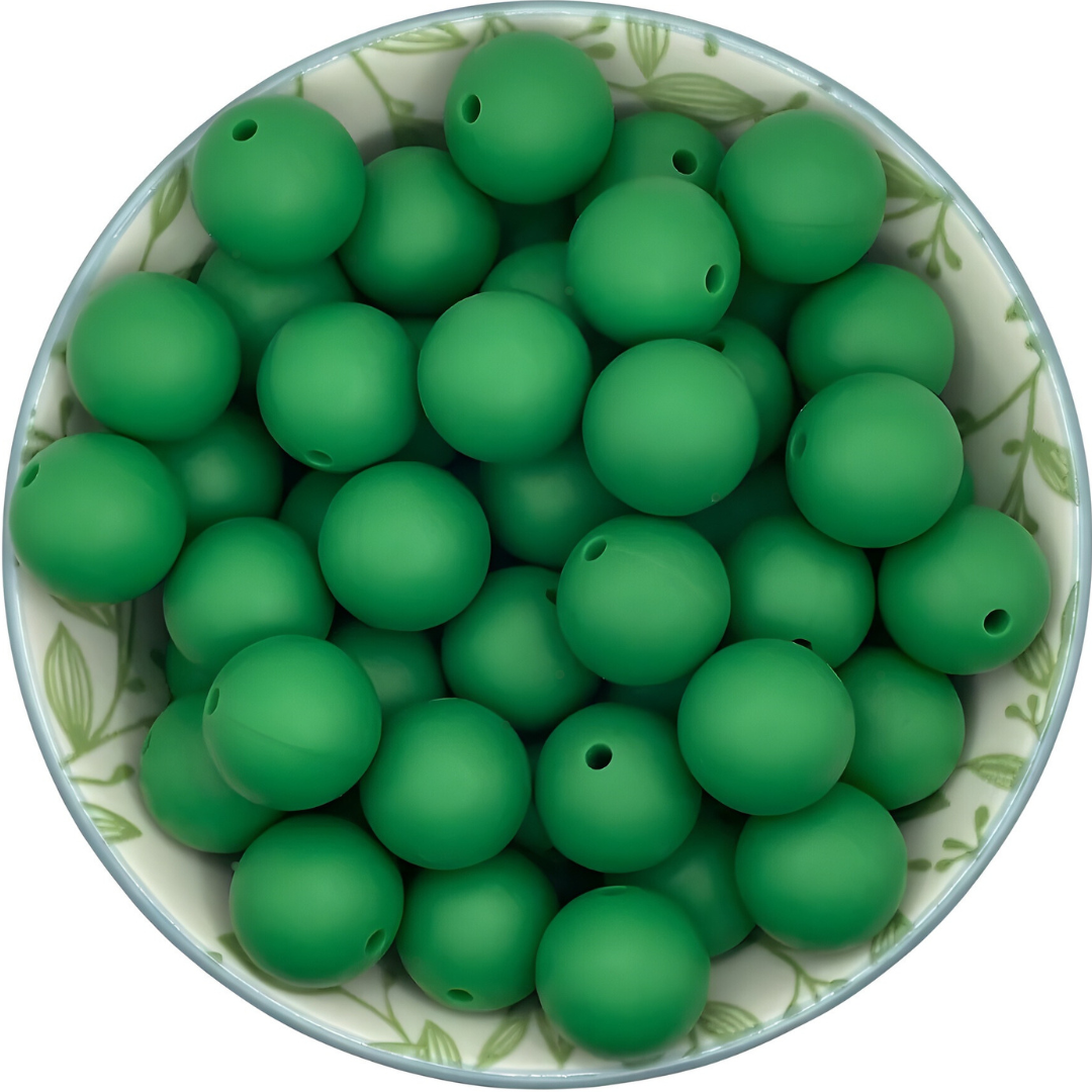 Siliconen Kralen Kerst Groen 25st