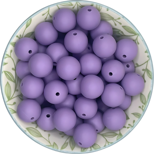 Siliconen kralen 15mm lavendel