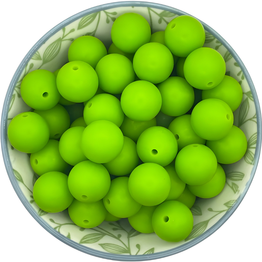 Siliconen kralen 15mm Lime groen