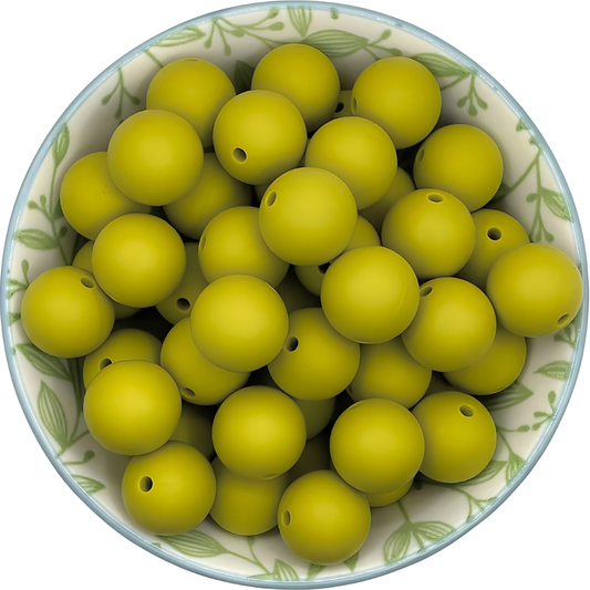 Siliconen Kralen Pistache 25st