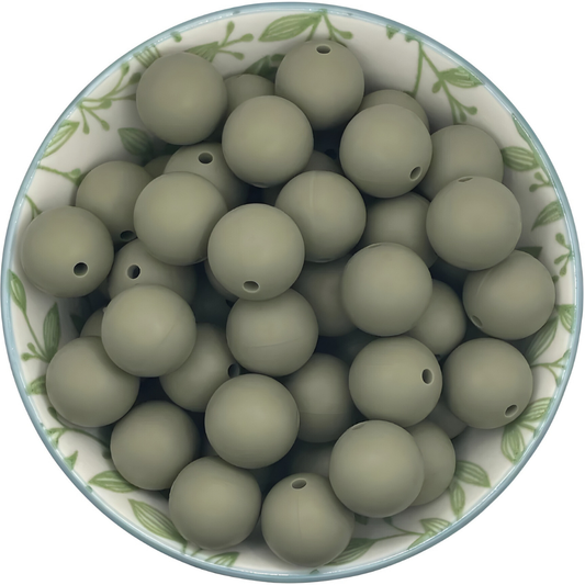 Siliconen kralen 15mm Warm Grijs