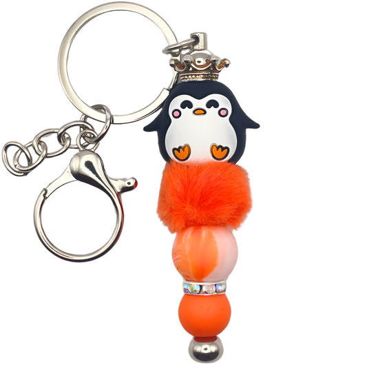 Sleutelhanger op staaf Pinguin Oranje