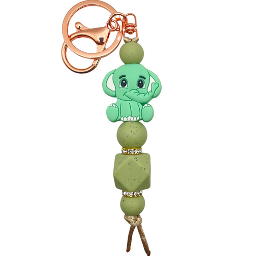 Sleutelhanger Olifant Groen