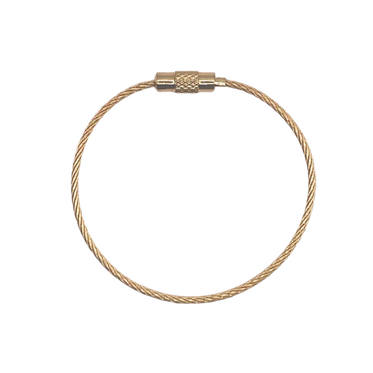 Staaldraad Ring met Schroefsluiting Goud
