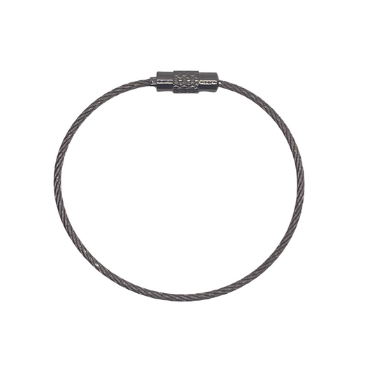 Staaldraad Ring met Schroefsluiting Gun Metal