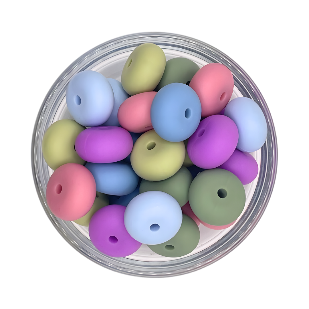 Siliconen kralenmix abacus sterre