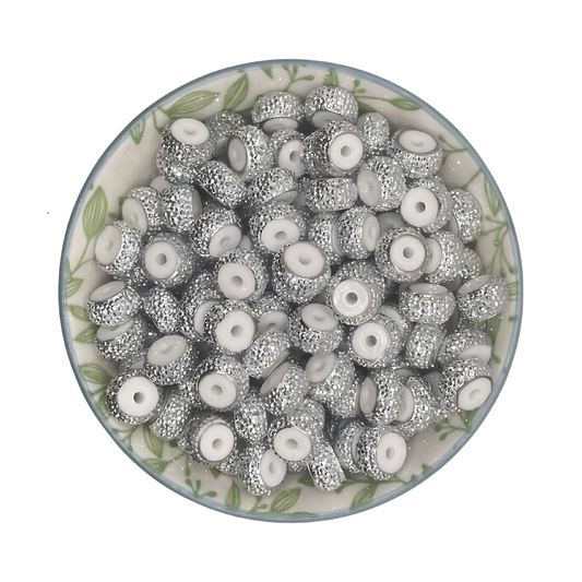 Tussenschijf Hoog Strass Zilver