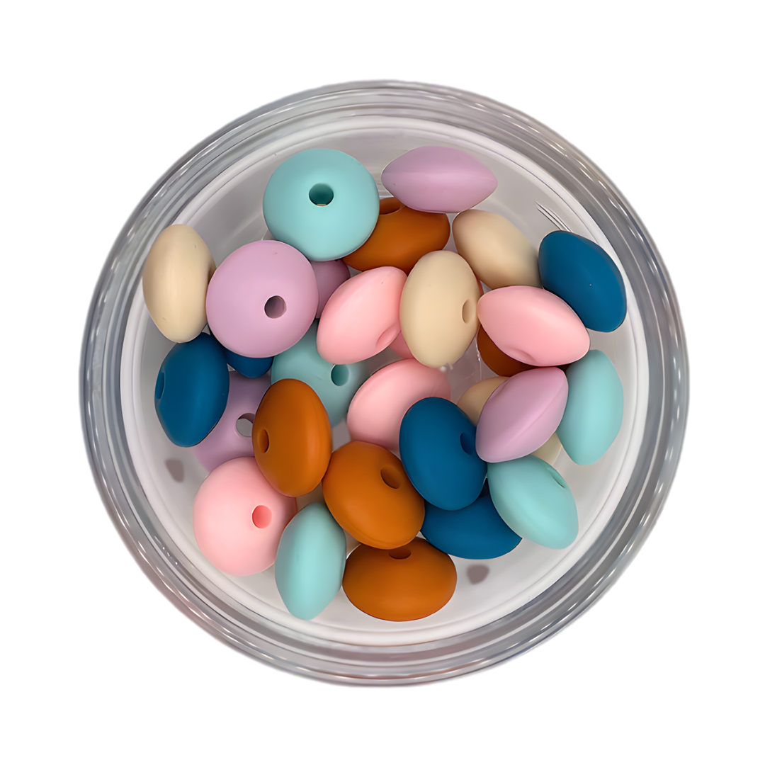 Kralenmix Summer Night siliconen kralen – 30 stuks (6 kleuren)