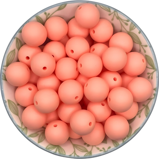 Siliconen kralen 15mm summer peach