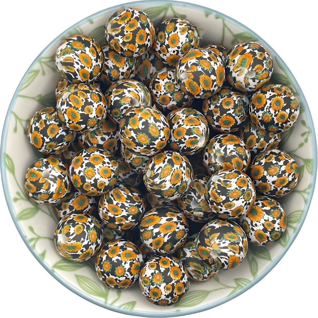 Siliconen printkralen sunflower