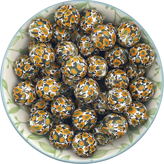 Siliconen printkralen sunflower