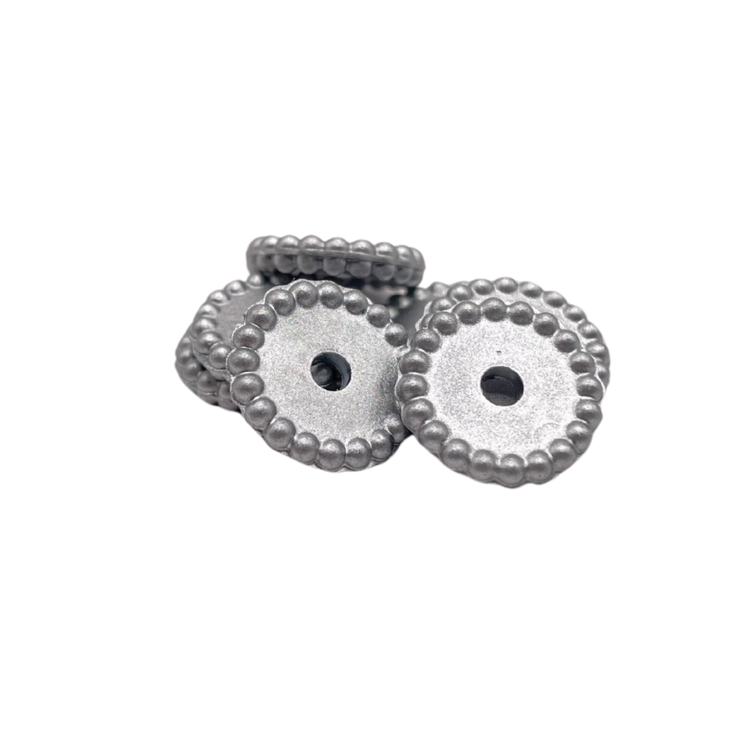 siliconen tussenschijf zilver kralen