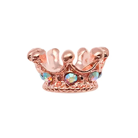 Tussenschijf Kroon Rose Gold met strass