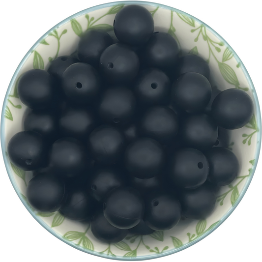 Siliconen kralen 15mm zwart