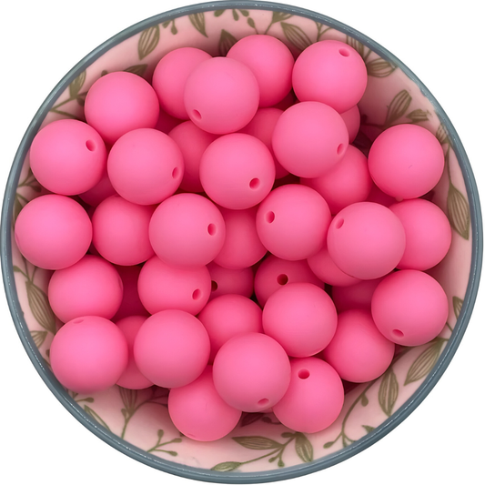 Siliconen kralen 15mm candy roze