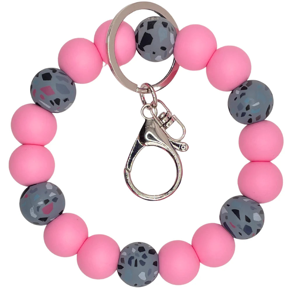 inspiratie keychain wristlet siliconen kralen sleutelhanger