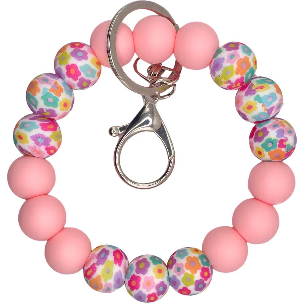 inspiratie keychain wristlet siliconen kralen sleutelhanger