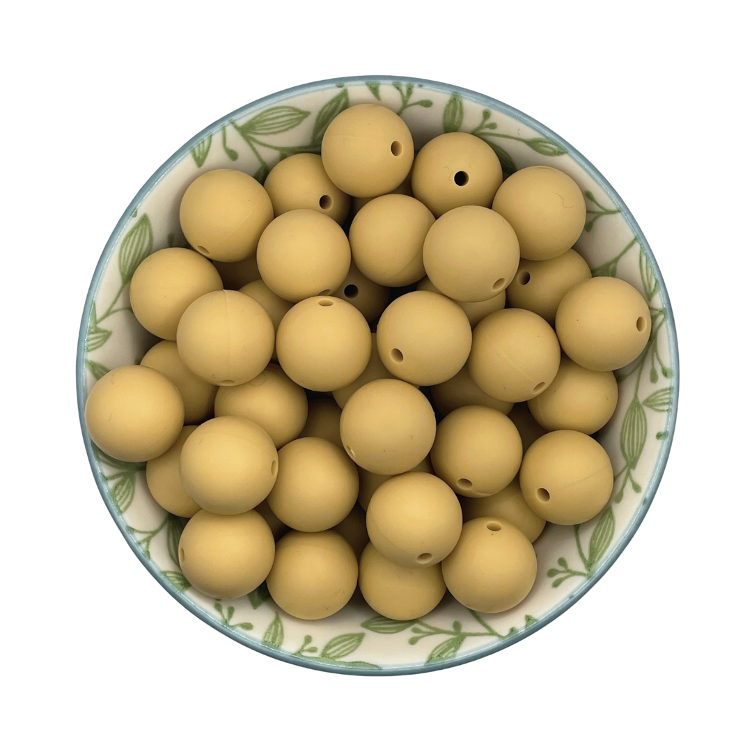 Siliconen kralen 15mm karamel