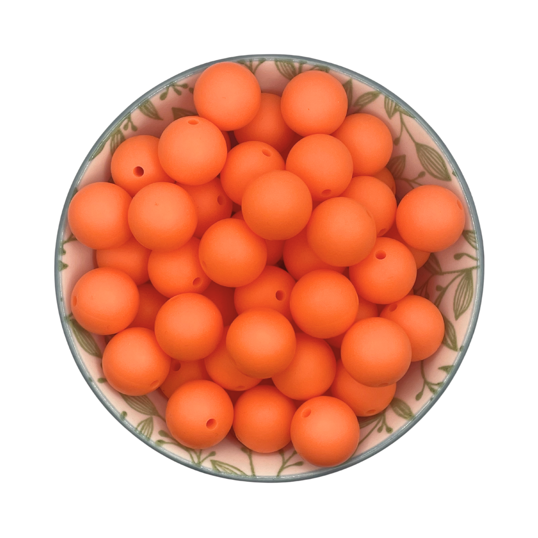 Siliconen kralen 15mm perzik